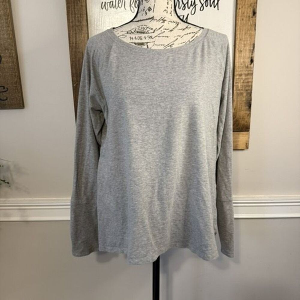 Toad&Co. Women's Heather Stretch Jersey Knit Long Sleeve T-shirt Gray XL